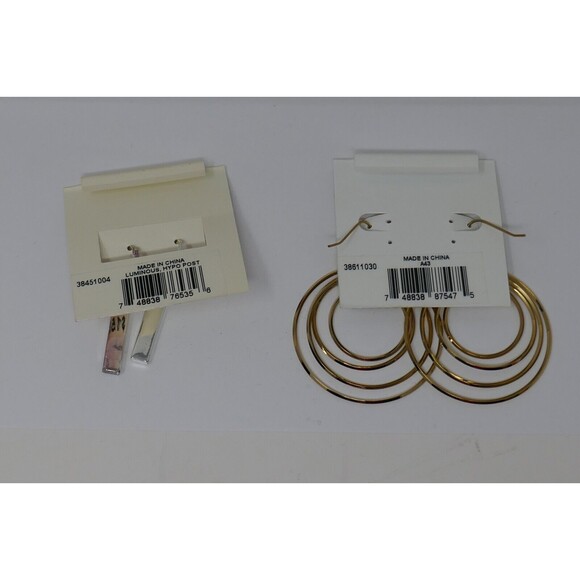 Anne Klein AK Dangle Hoop Earrings - Picture 8 of 8